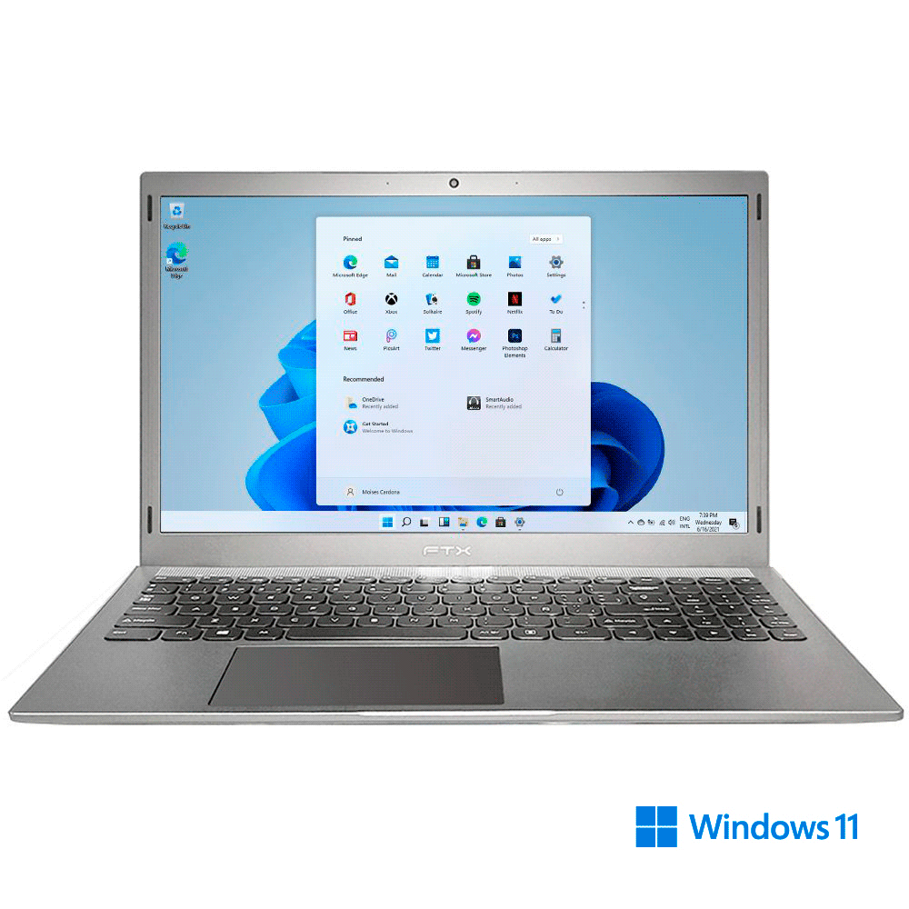 NOTEBOOK FTX 15N-NB11L1LA CELERON 1.1/4G/128EMMC/W11/15.6"HD/GRIS N15DP7