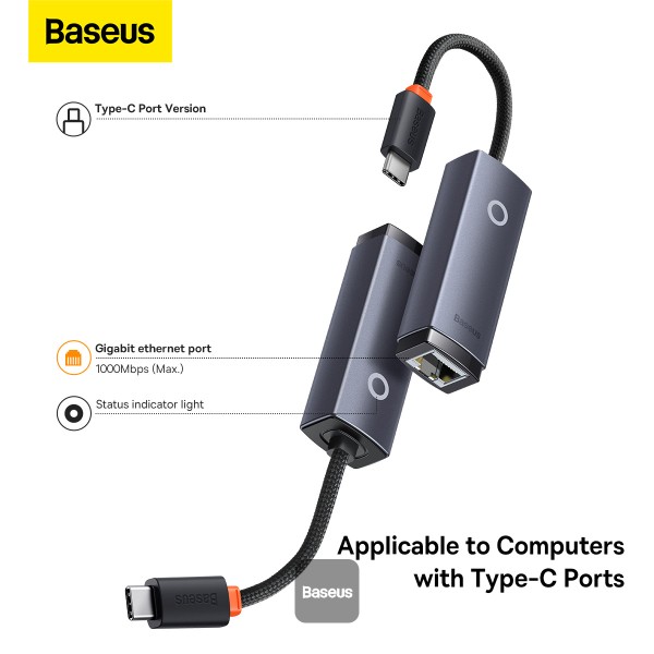 Adaptador Ethernet Baseus Type C