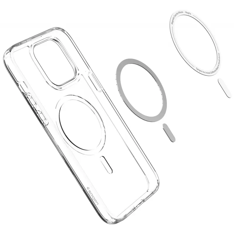 Case Spigen iPh 14 Pro Max Crystal Hybrid White MagFit 4643