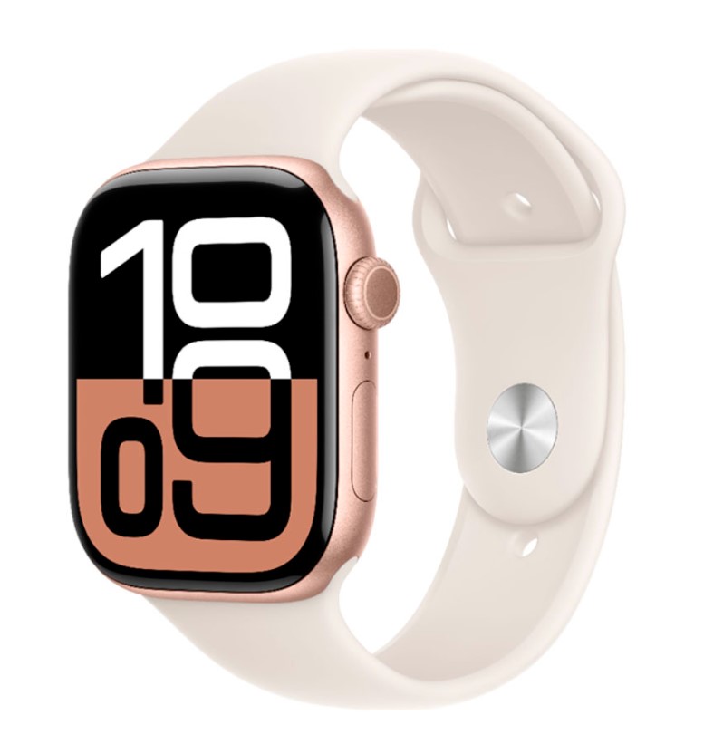 Apple Watch Series 10 42mm Rose Gold Al LB SB S/M  (MWWH3LW/A)