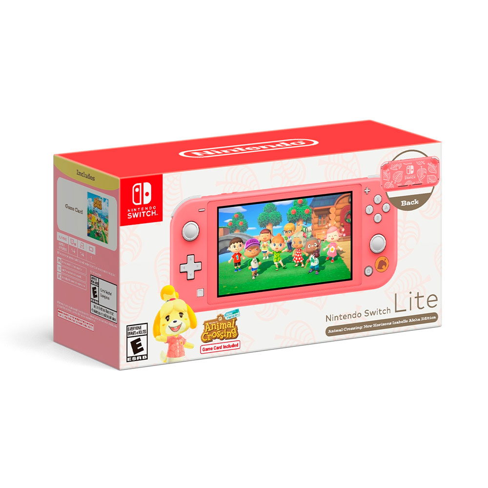 Nintendo Switch Lite Coral Animal Crossing